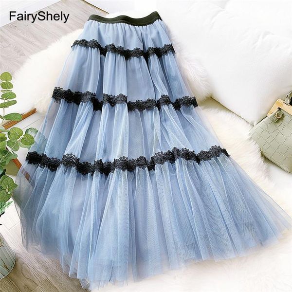 fairyshely 2020 тюль плиссированные длинные юбки лета женщин резинка высокой талией нерегулярной сетки кружева юбка синий voile bud, Black
fairyshely 2020 тюль плиссированные длинные юбки лета женщин резинка высокой талией нерегулярной сетки кружева юбка синий voile bud, Black