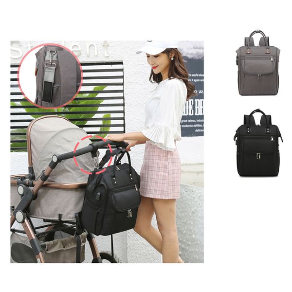2020 New Diaper Bag Backpack Large Capacity Usb Nappy Bag Kits Mummy Maternity Travel Backpack Nursing