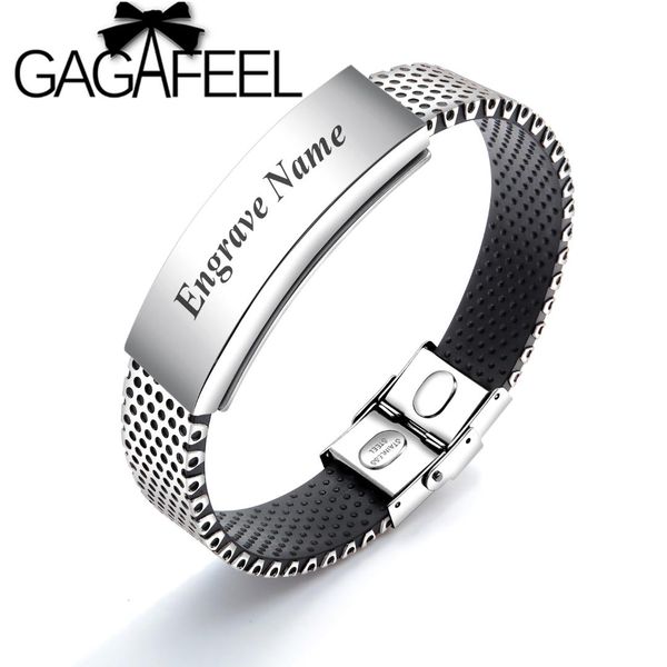 gagafeel personalized stainless steel id bracelet for men diy custom engraved bangles magnet buckle bracelets fashion jewelry, Golden;silver
gagafeel personalized stainless steel id bracelet for men diy custom engraved bangles magnet buckle bracelets fashion jewelry, Golden;silver