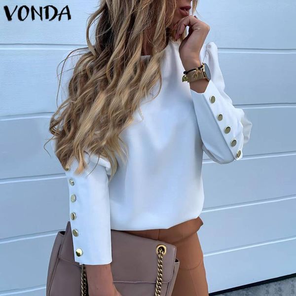 women's blouses & shirts loose 2021 vonda women long sleeve o neck bohemian plus size party blusas casual solid color elegant tunics, White
women's blouses & shirts loose 2021 vonda women long sleeve o neck bohemian plus size party blusas casual solid color elegant tunics, White