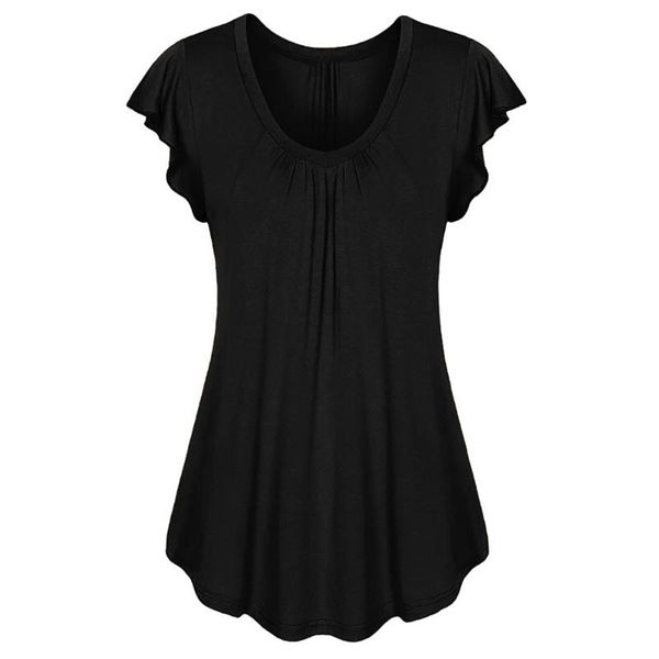 women t shirt fashion casual o-neck short sleeve irregular shirts solid row pleats ruffled ruched chemise femme 2020 #t5p, White
women t shirt fashion casual o-neck short sleeve irregular shirts solid row pleats ruffled ruched chemise femme 2020 #t5p, White