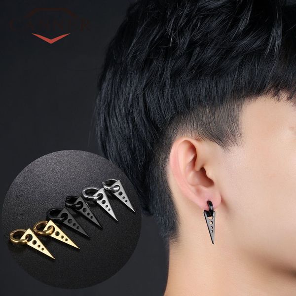canner 1 pcs fashion hip hop titanium steel hoop earring triangle punk rock earrings for men women tw, Golden;silver
canner 1 pcs fashion hip hop titanium steel hoop earring triangle punk rock earrings for men women tw, Golden;silver
