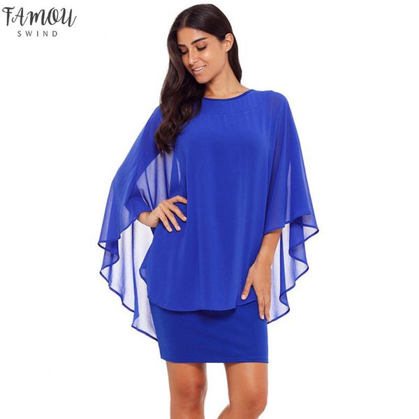 plus size chiffon dress women casual fashion fake two pieces batwing sleeve o-neck elegant cape dress, Black;gray
plus size chiffon dress women casual fashion fake two pieces batwing sleeve o-neck elegant cape dress, Black;gray