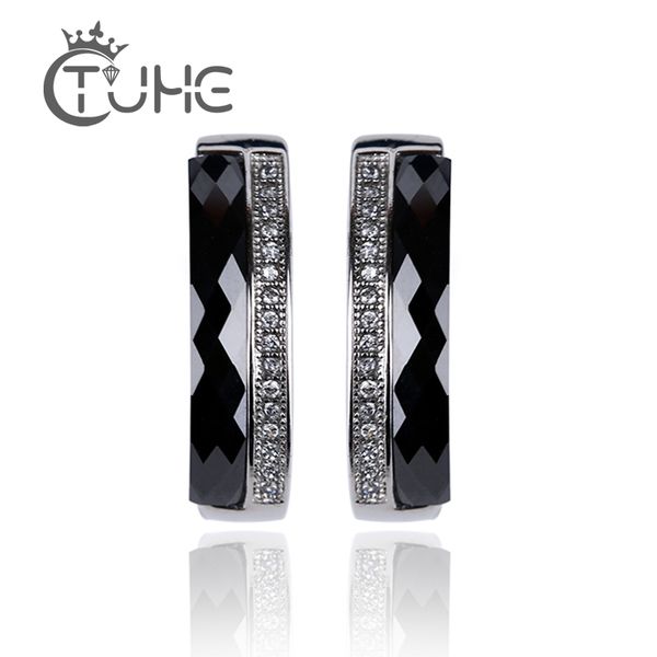 new fashion luxury women stud black earring with big cz rhinestone one row crystal never fade color ceramic earring wedding gift, Golden;silver
new fashion luxury women stud black earring with big cz rhinestone one row crystal never fade color ceramic earring wedding gift, Golden;silver