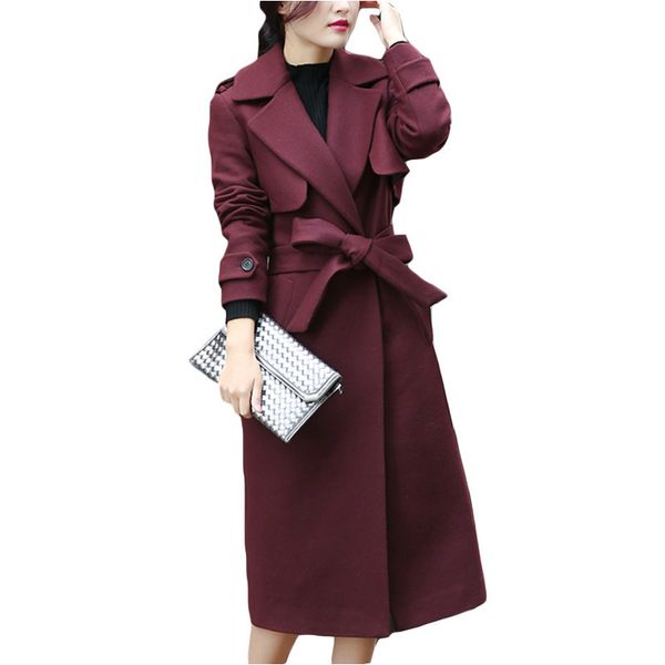 new autumn winter coat women double-breasted wool coat elegant long with belt brand women thicken warm jacket plus size 2xl, Black
new autumn winter coat women double-breasted wool coat elegant long with belt brand women thicken warm jacket plus size 2xl, Black
