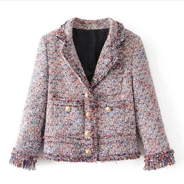 chic mix color notched collar tassel blazer 2017 autumn new woman gold metal buttons slim fit short suit jacket coat outerwear, White;black
chic mix color notched collar tassel blazer 2017 autumn new woman gold metal buttons slim fit short suit jacket coat outerwear, White;black