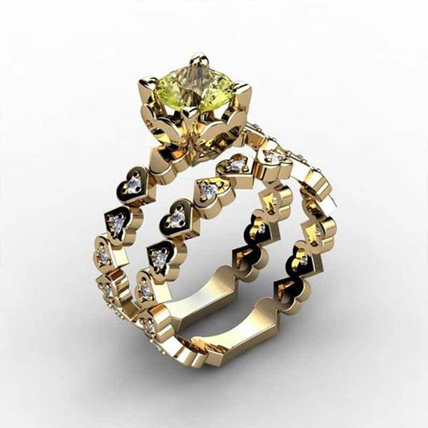 hainon fashion gold color rings jewelry yellow crystal cubic zrconia rings for women new luxury wedding party heart ring sets, Slivery;golden
hainon fashion gold color rings jewelry yellow crystal cubic zrconia rings for women new luxury wedding party heart ring sets, Slivery;golden