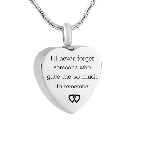 newd-04 серебряный цвет сердца форма нержавеющей стали кремации кулон урна ожерелье с надписью "я никогда не забуду того, кто дал мне много, Silver
newd-04 серебряный цвет сердца форма нержавеющей стали кремации кулон урна ожерелье с надписью "я никогда не забуду того, кто дал мне много, Silver