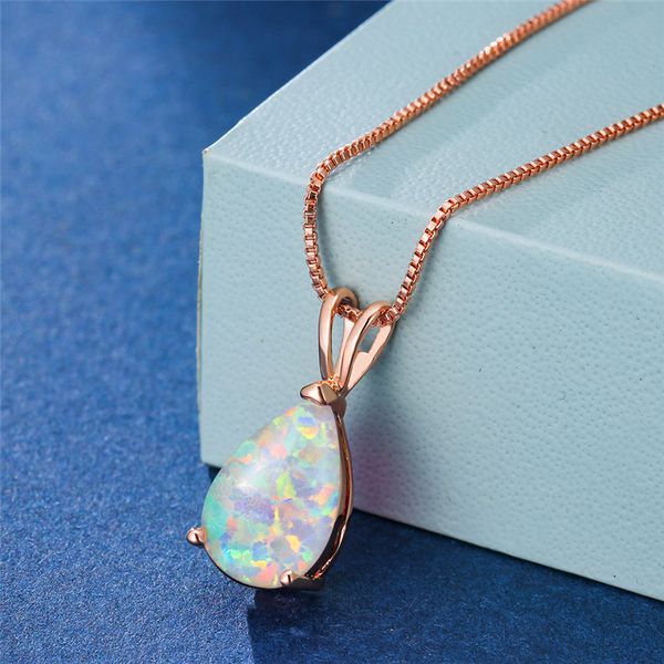boho female small water drop pendants necklaces rose gold wedding necklaces for women vintage blue white green opal necklace, Silver
boho female small water drop pendants necklaces rose gold wedding necklaces for women vintage blue white green opal necklace, Silver