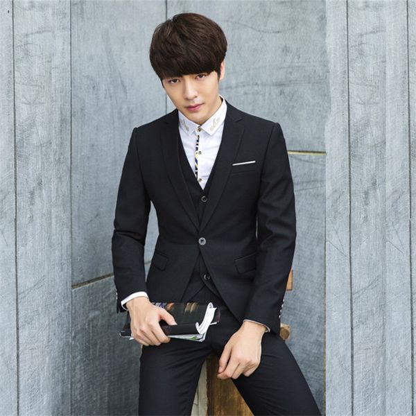 7 piece set new men's suit suit slim style in korean version custom business dress bridegroom wedding dress, White;black
7 piece set new men's suit suit slim style in korean version custom business dress bridegroom wedding dress, White;black