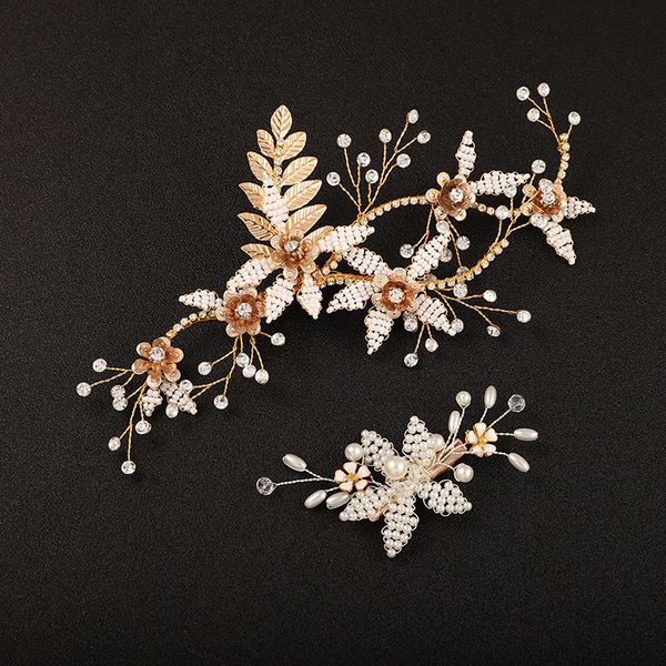 new headgear bride alloy hair fashion pearl hairband barrette sets wedding bride hair jewelry, Golden;white
new headgear bride alloy hair fashion pearl hairband barrette sets wedding bride hair jewelry, Golden;white