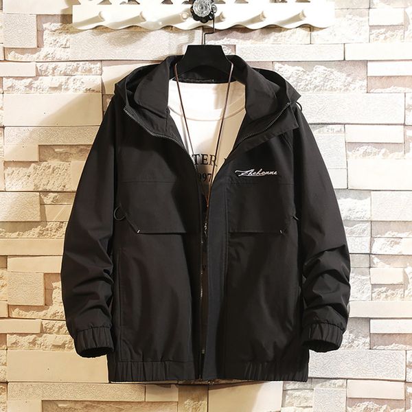men casual hooded jacket fashionable windbreaker coat women waterproof warm clothes autumn spring multiple pockets outwear coat, Black;brown
men casual hooded jacket fashionable windbreaker coat women waterproof warm clothes autumn spring multiple pockets outwear coat, Black;brown