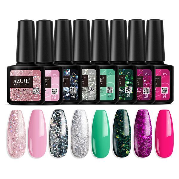 beauty 8pcs/lot gel nail set soak off gel varnish shiny color nail art manicure kits semi permanent led, Red;pink
beauty 8pcs/lot gel nail set soak off gel varnish shiny color nail art manicure kits semi permanent led, Red;pink