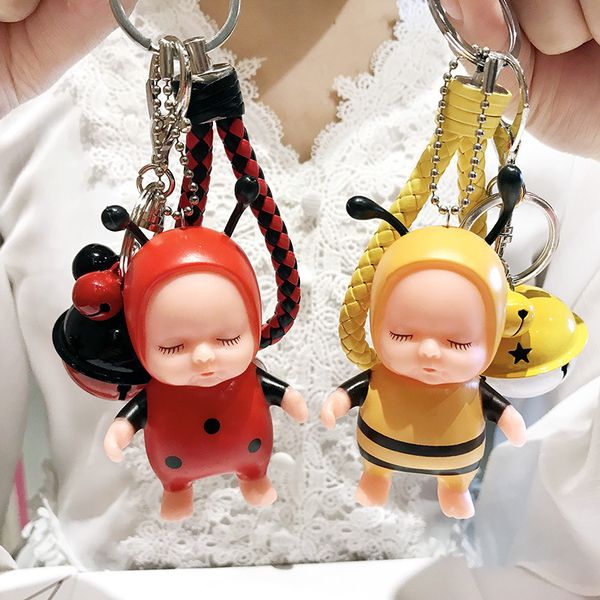 new sleep meng doll cute cartoon keychain men and women car key chain cartoon couples doll pendant activity small gifts, Silver
new sleep meng doll cute cartoon keychain men and women car key chain cartoon couples doll pendant activity small gifts, Silver