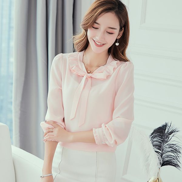 spring-summer new korean version of the large size was thin shirt fashion solid color shirt casual womens chiffon blouse, White
spring-summer new korean version of the large size was thin shirt fashion solid color shirt casual womens chiffon blouse, White