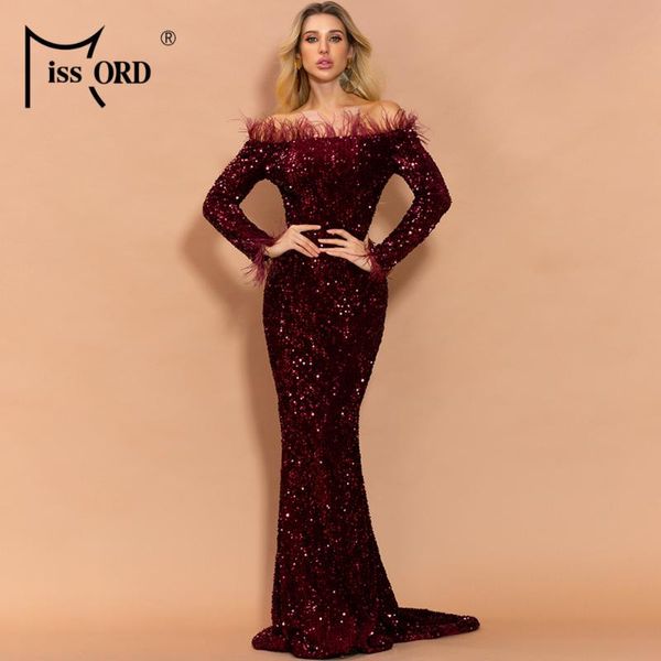 missord 2020 women off shoulder feather long sleeve sequin floor length evening maxi reflective dress vestdios ft19005-3, Black;gray
missord 2020 women off shoulder feather long sleeve sequin floor length evening maxi reflective dress vestdios ft19005-3, Black;gray