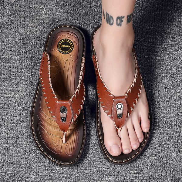 2020 summer new leather sandals large size men's sandals clip toe soft bottom beach shoes men's soft leather dual-use fl, Black
2020 summer new leather sandals large size men's sandals clip toe soft bottom beach shoes men's soft leather dual-use fl, Black