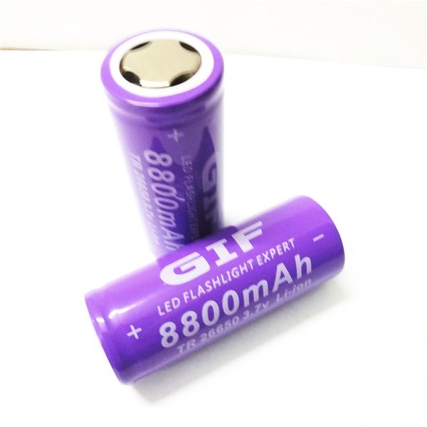 GIF 26650 8800mAh 3.7V аккумуляторная батарея литии для T6 сильной света фонарика батареи Бесплатной доставки
GIF 26650 8800mAh 3.7V аккумуляторная батарея литии для T6 сильной света фонарика батареи Бесплатной доставки