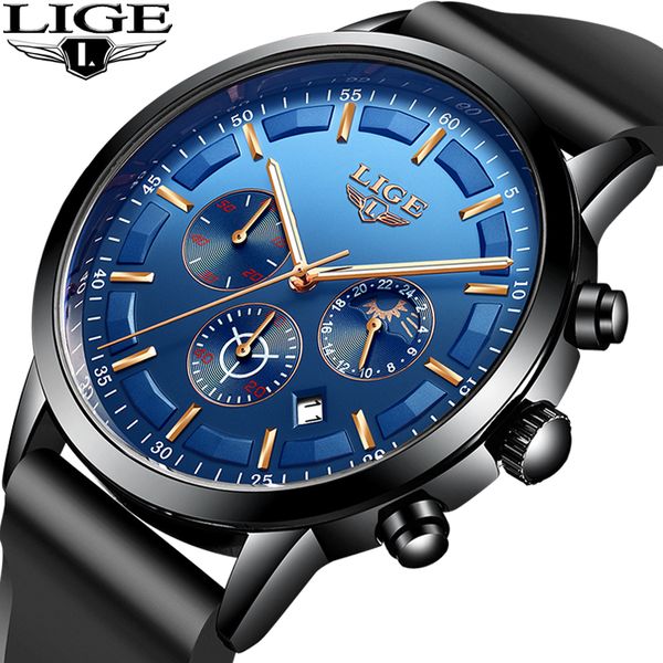 lige watch men silicone strap army quartz men watches clock creative sport chronograph relogio masculino, Slivery;brown
lige watch men silicone strap army quartz men watches clock creative sport chronograph relogio masculino, Slivery;brown