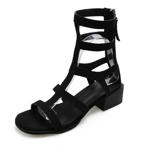 women's summer hollow black thick heel sandals travel holiday open toe 4.5cm heels cow suede rear zipper single shoes 35-39 size
women's summer hollow black thick heel sandals travel holiday open toe 4.5cm heels cow suede rear zipper single shoes 35-39 size