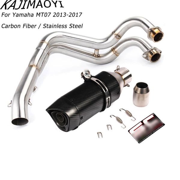 kajimaoyi mt-07 motorcycle full exhaust system slip on pipe carbon fiber exhaust muffler escape for mt07 fz07 2014-2018
kajimaoyi mt-07 motorcycle full exhaust system slip on pipe carbon fiber exhaust muffler escape for mt07 fz07 2014-2018