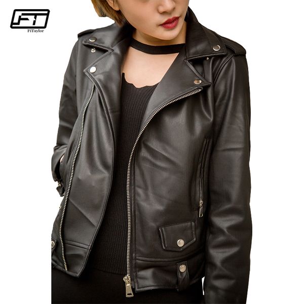 fitaylor women faux leather jacket soft pu biker coat slim long sleeve black punk motor outwear spring autumn female jackets
fitaylor women faux leather jacket soft pu biker coat slim long sleeve black punk motor outwear spring autumn female jackets