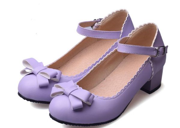 2018 bowknot women's shoes in spring and autumn with new coarse heel round head, Black
2018 bowknot women's shoes in spring and autumn with new coarse heel round head, Black