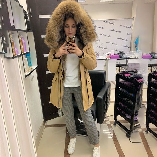 oftbuy 2020 waterproof parka winter jacket women real fur coat natural raccoon fur collar hood thick warm liner outwear, Black
oftbuy 2020 waterproof parka winter jacket women real fur coat natural raccoon fur collar hood thick warm liner outwear, Black
