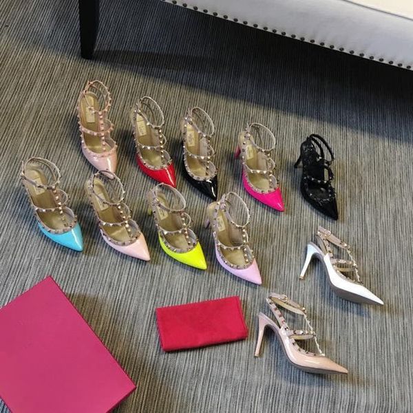 new fashion heels rivets luxury designer red bottom bottoms high heels heel black silver wedding pumps dress women womens shoe, Blue
new fashion heels rivets luxury designer red bottom bottoms high heels heel black silver wedding pumps dress women womens shoe, Blue