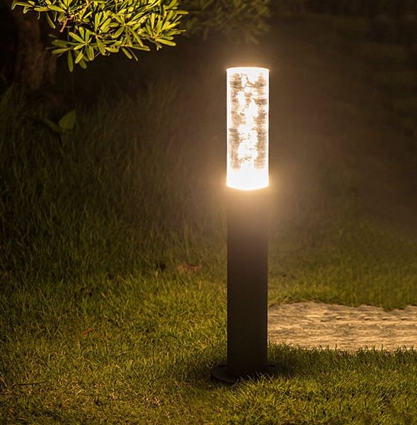 Thrisdar Acrylic Bubbles Pole Pillar Lawn Lamp Landscape Garden Lawn Light Villa Pathway Standing Post Light Patio Bollard Light Lfla