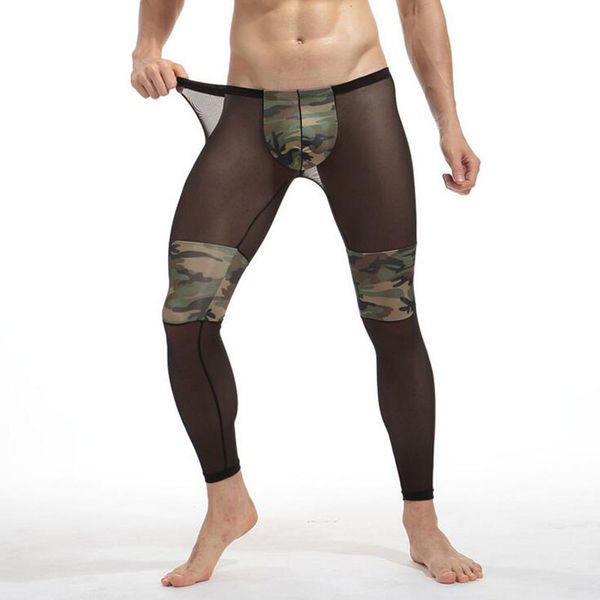 kwan.z men's underwear pajamas cueca camouflage mesh splicing long johns bottom compression underwear men roupa termica, Black;brown
kwan.z men's underwear pajamas cueca camouflage mesh splicing long johns bottom compression underwear men roupa termica, Black;brown