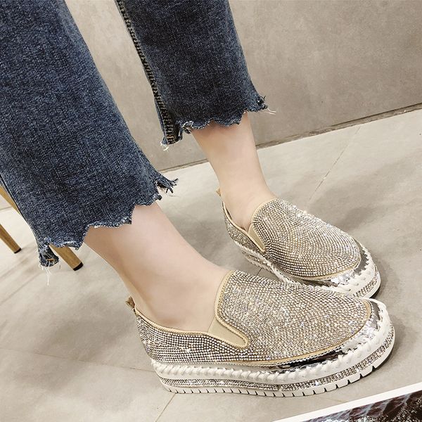 rimocy loafers shoes women luxury silver crystal slip on platform casual shoes woman shinning bling solid black flat heels shoes y190704
rimocy loafers shoes women luxury silver crystal slip on platform casual shoes woman shinning bling solid black flat heels shoes y190704