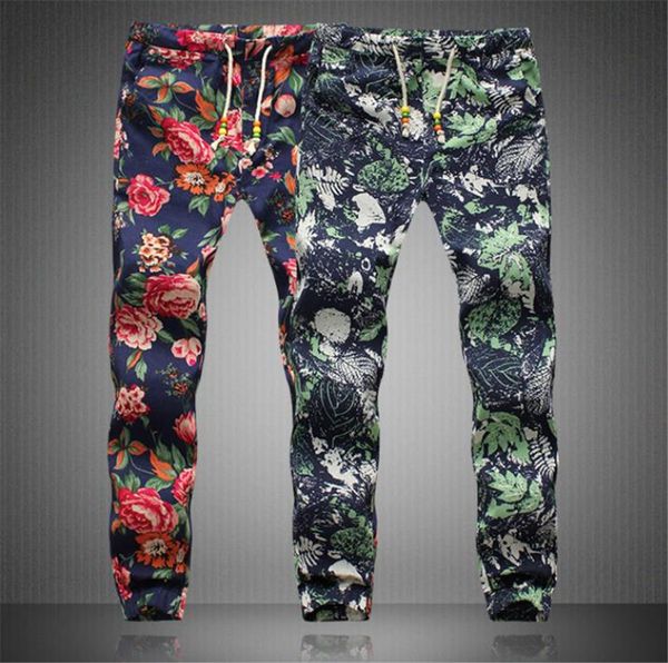 spring autumn men floral print joggers casual slim long pants mens sweatpants linen pants fashion contrast color male trousers, Black
spring autumn men floral print joggers casual slim long pants mens sweatpants linen pants fashion contrast color male trousers, Black