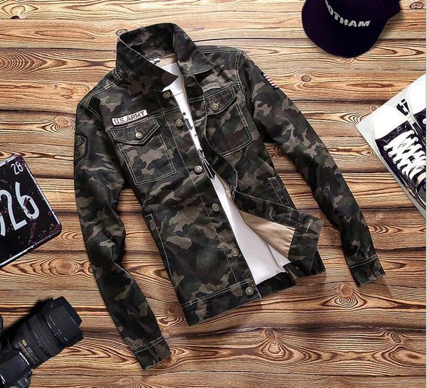 men fall camouflage denim retro jacket man long sleeve vintage jackets us xs-2xl, Black
men fall camouflage denim retro jacket man long sleeve vintage jackets us xs-2xl, Black