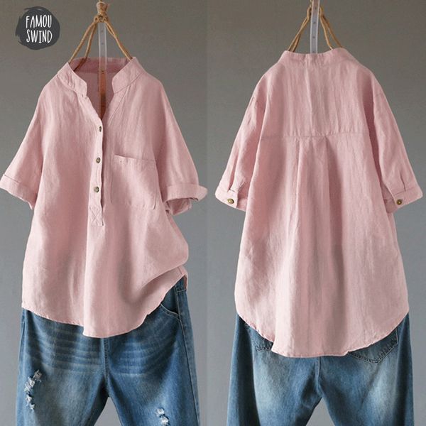 shirts blouses down 2019 zanzea womens linen female casual v neck tunic chemise tees summer blusas plus size, White
shirts blouses down 2019 zanzea womens linen female casual v neck tunic chemise tees summer blusas plus size, White