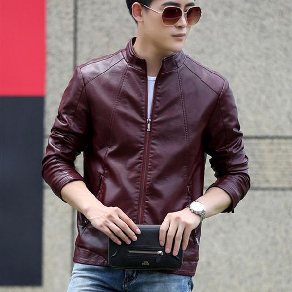 dhfinery plus size m -5xl leather jacket men autumn winter short design stand collar slim thin faux leather jackets 8832, Black
dhfinery plus size m -5xl leather jacket men autumn winter short design stand collar slim thin faux leather jackets 8832, Black