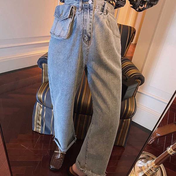 imucci waist bag high waist jeans women loose 2020 new ins tide retro wide leg pants vertical sense straight pants tm2183, Blue
imucci waist bag high waist jeans women loose 2020 new ins tide retro wide leg pants vertical sense straight pants tm2183, Blue