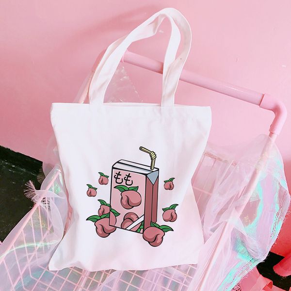 korea kawaii peach juice ulzzang print fun harajuku vintage canvas totes 90's fashion college shoulder bags large capacity
korea kawaii peach juice ulzzang print fun harajuku vintage canvas totes 90's fashion college shoulder bags large capacity