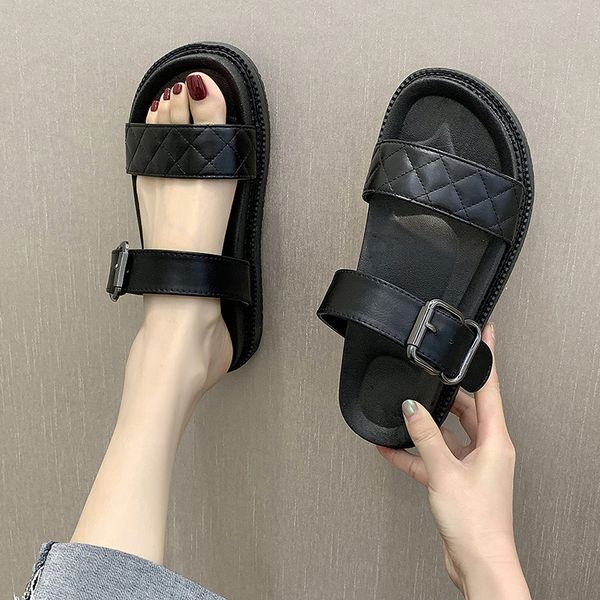 house slippers platform summer women's shoes slides shale female beach med pantofle fashion sabot flat 2020 pu shoes, Black
house slippers platform summer women's shoes slides shale female beach med pantofle fashion sabot flat 2020 pu shoes, Black