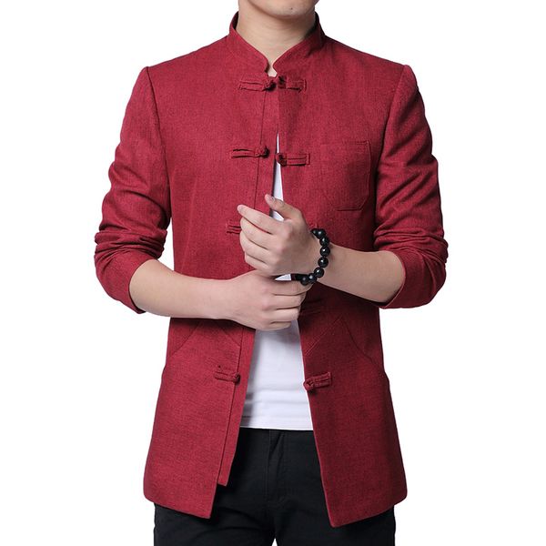 men jacket spring 2019 new chinese style jacket men slim fit long sleeve classic pan kou chaqueta hombre plus size, Black;brown
men jacket spring 2019 new chinese style jacket men slim fit long sleeve classic pan kou chaqueta hombre plus size, Black;brown