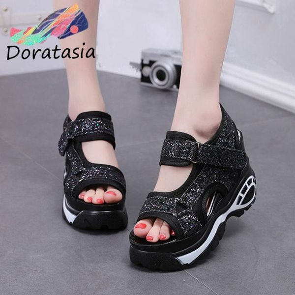doratasia leisure women open toe hook loop solid shoes platform chunky heel daily sandals women cool sandals, Black
doratasia leisure women open toe hook loop solid shoes platform chunky heel daily sandals women cool sandals, Black