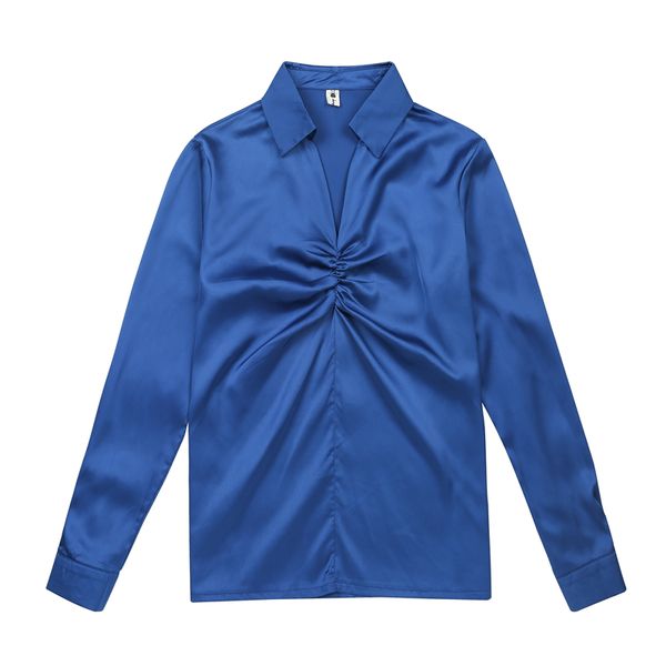 2020 spring women summer satin korean long sleeve women and blouses slim v-neck shirts blusas roupa feminina wb36, White
2020 spring women summer satin korean long sleeve women and blouses slim v-neck shirts blusas roupa feminina wb36, White