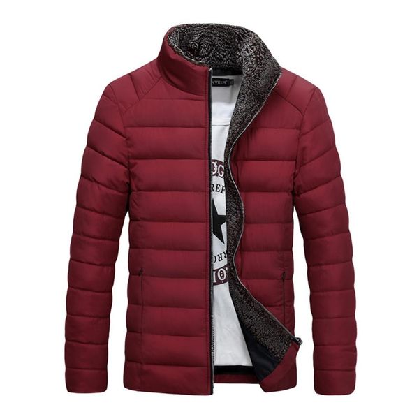 men's down jacket winter plain stand collar thicken warm cotton fleece zipper stand collar fashion man parka overcoat, Black
men's down jacket winter plain stand collar thicken warm cotton fleece zipper stand collar fashion man parka overcoat, Black