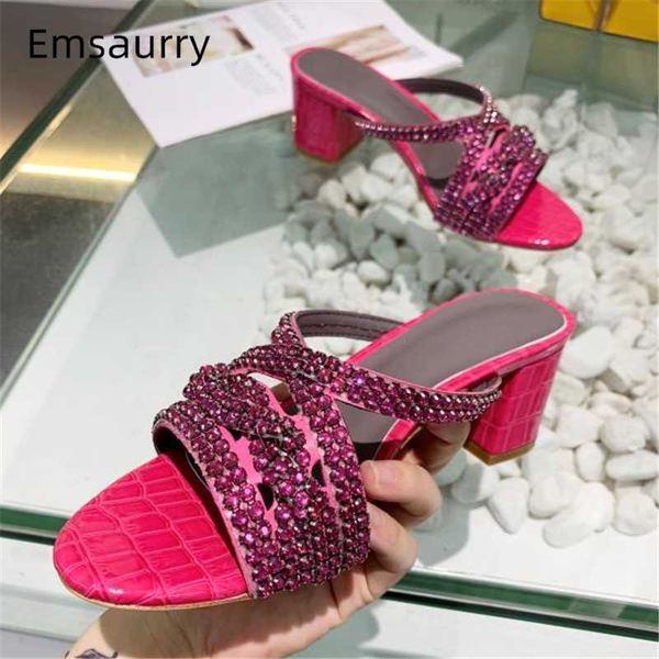 jeweled crystal narrow band outwear mules genuine leather stone grain med hoof heel open toe rhinestone slippers women, Black
jeweled crystal narrow band outwear mules genuine leather stone grain med hoof heel open toe rhinestone slippers women, Black