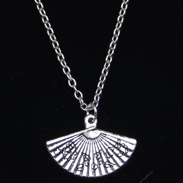 20pcs new fashion necklace 17x24mm asian fan silver pendants short long women men colar gift jewelry choker
20pcs new fashion necklace 17x24mm asian fan silver pendants short long women men colar gift jewelry choker