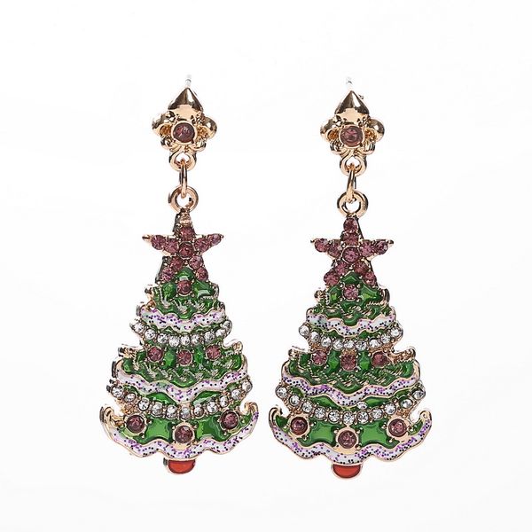 europe and the united states winter new christmas jewelry personality creative alloy diamond green christmas tree earrings, Silver
europe and the united states winter new christmas jewelry personality creative alloy diamond green christmas tree earrings, Silver