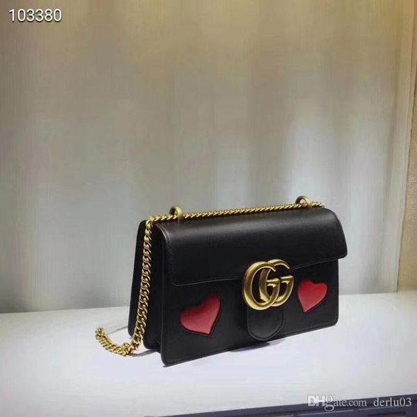 2019 Fashion autumn and winter 2018 new handbags embroidery cross bees wine god bag shoulder chain bag Designer handbags