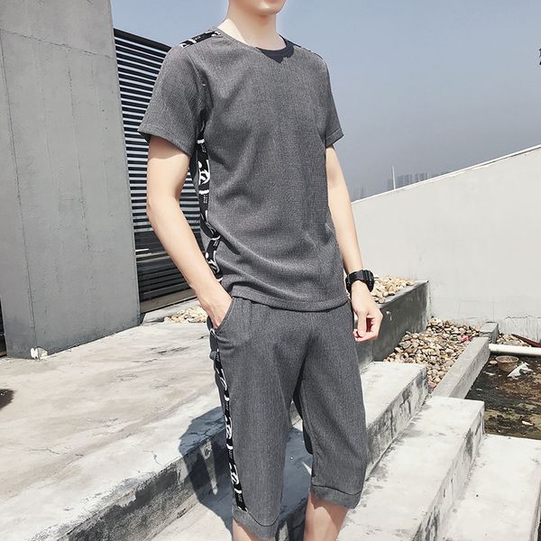 summer men's crew neck short sleeve t-shirt youth sports suit leisure suit insert, Gray
summer men's crew neck short sleeve t-shirt youth sports suit leisure suit insert, Gray