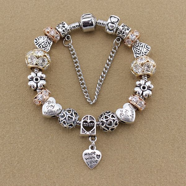 european silver brand apricot color beads bracelets for women alloy diy peach heart women beads bracelet jewelry wholesale, Black
european silver brand apricot color beads bracelets for women alloy diy peach heart women beads bracelet jewelry wholesale, Black