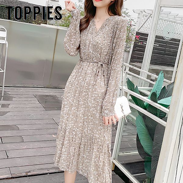 fall 2019 long sleeve midi dress women floral printing pleated hem chiffon dress fashion women clothing, Black;pink
fall 2019 long sleeve midi dress women floral printing pleated hem chiffon dress fashion women clothing, Black;pink
